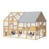 Famapy Wooden Outdoor Chicken Coop with Waterproof Canopy, Multi - Level Mesh - d Poultry Hutch for Backyard Farming - 4 of 4