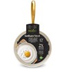 Gotham Steel Cream 12'' Ultra Nonstick Ceramic Fry Pan with Gold Stay Cool Handle - 2 of 4