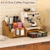 3-Tier Coffee Station Organizer with K-Cup Holder, 28-Pod Capacity & Syrup Rack, Rustic Brown - 3 of 4
