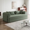 KWPZQEB 78'' Sectional Sleeper Sofa, Chenille Folding Couches with 4 Pillows & Side Pocket, Sectional Floor Sofa Lounge Couch for Living Room - 4 of 4