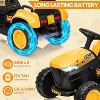 3 in 1 Kids Ride On Tractor with Detachable Trailer, 12V Electric Bulldozer with Shovel Bucket - 4 of 4
