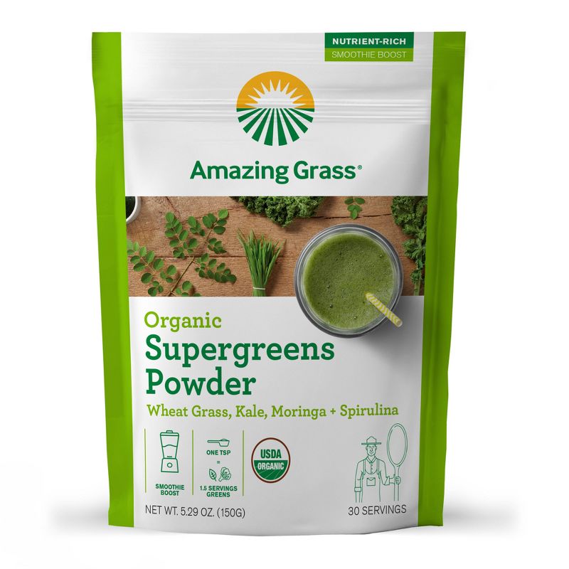 Amazing Grass Organic SuperGreens Powder - 5.29oz, 1 of 8