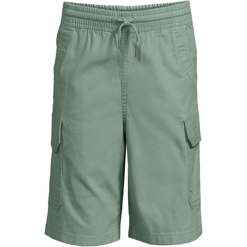 Lands' End Kids Stretch Canvas Utility Cargo Shorts, 1 of 4