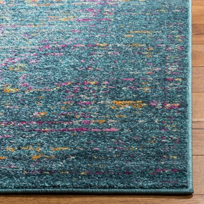 Lavish Purple Elegance 27" Synthetic Easy-Care Hand-Knotted Runner Rug