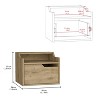Vynxaria Busan Modern Floating Nightstand with Single Drawer and Two-Tiered Shelves - 3 of 4