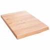 vidaXL Bathroom Countertop Light Brown 15.7"x23.6"x(0.8"-1.6") Treated Solid Wood - 2 of 4