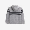X RAY Boy's Hooded Flannel Lined Full Zip Sweater With Stripes - 2 of 3