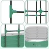 Galvanized Raised Garden Bed with 95" Arch Trellis and Climbing Net, Outdoor Planter for Vegetables & Flowers, Green - 4 of 4