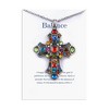 Anna-Kaci Silver Tone Stained Glass Rhinestone Pendant Necklace Gift Message Card & Envelope Jewelry Gifts - 2 of 4