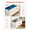 VEVOR 9 Drawer Dresser, Wooden Chest of Drawers with Sliding and Anti-tip Device, Retro Minimalist Dresser Chest, White - 4 of 4