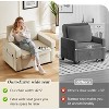 Vipbear 3-in-1 Sleeper Sofa Chair Bed, 42.5" W Convertible Sleeper Chair with Pull Out Bed, Adjustable Backrest, Side Pockets,Beige - 3 of 4