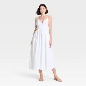 Women's Maxi Slip Dress - A New Day White L : Target