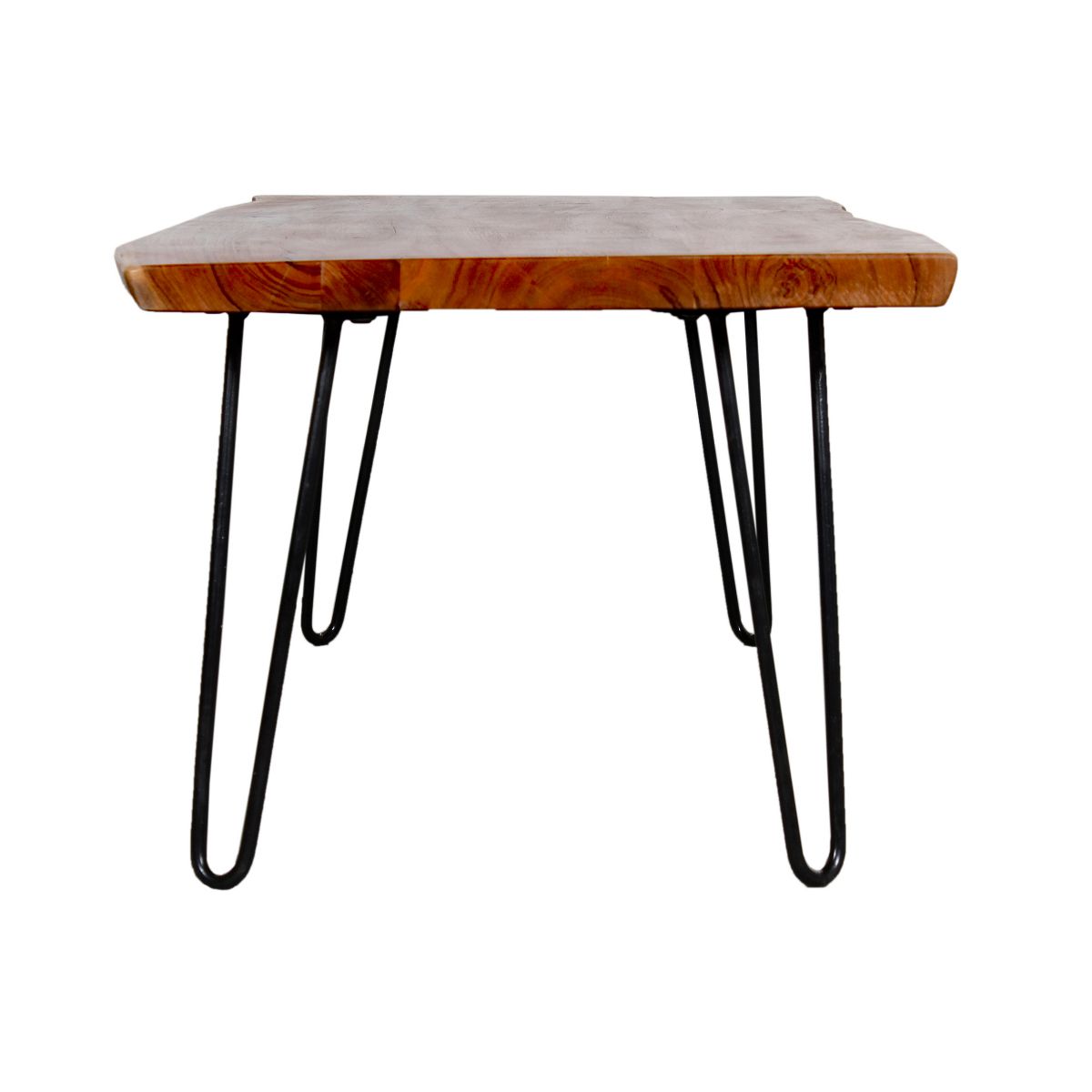 Alaterre Furniture Hairpin Natural Brown Live Edge Wood with Metal Coffee Table - thumbnail 5