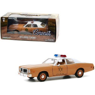 1975 Dodge Coronet Brown with White Top "Choctaw County Sheriff" 1/24 Diecast Model Car by Greenlight