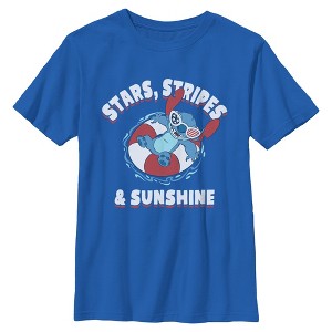 Lilo & Stitch Boys July 4th Stars Stripes and Sunshine Short