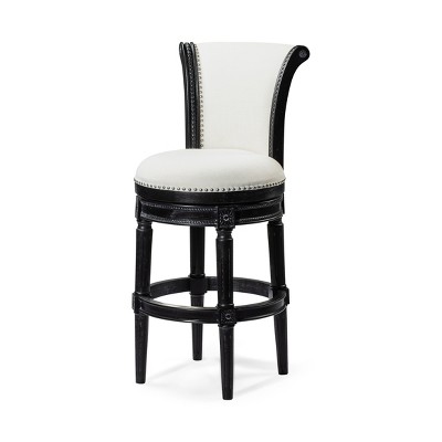 Maven Lane Pullman Swivel High Back Fabric Bar Height Bar Stool