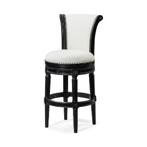 Maven Lane Pullman Swivel High Back Fabric Bar Height Bar Stool - 1 of 4