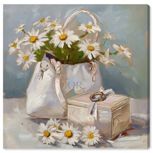Art Remedy Purse and Daisies II Chic Farmhouse Wall Art Unframed - 1 of 4