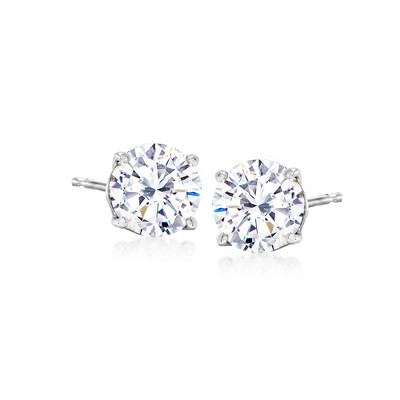Ross-Simons 2.00 ct. t.w. CZ Stud Earrings in 14kt White Gold