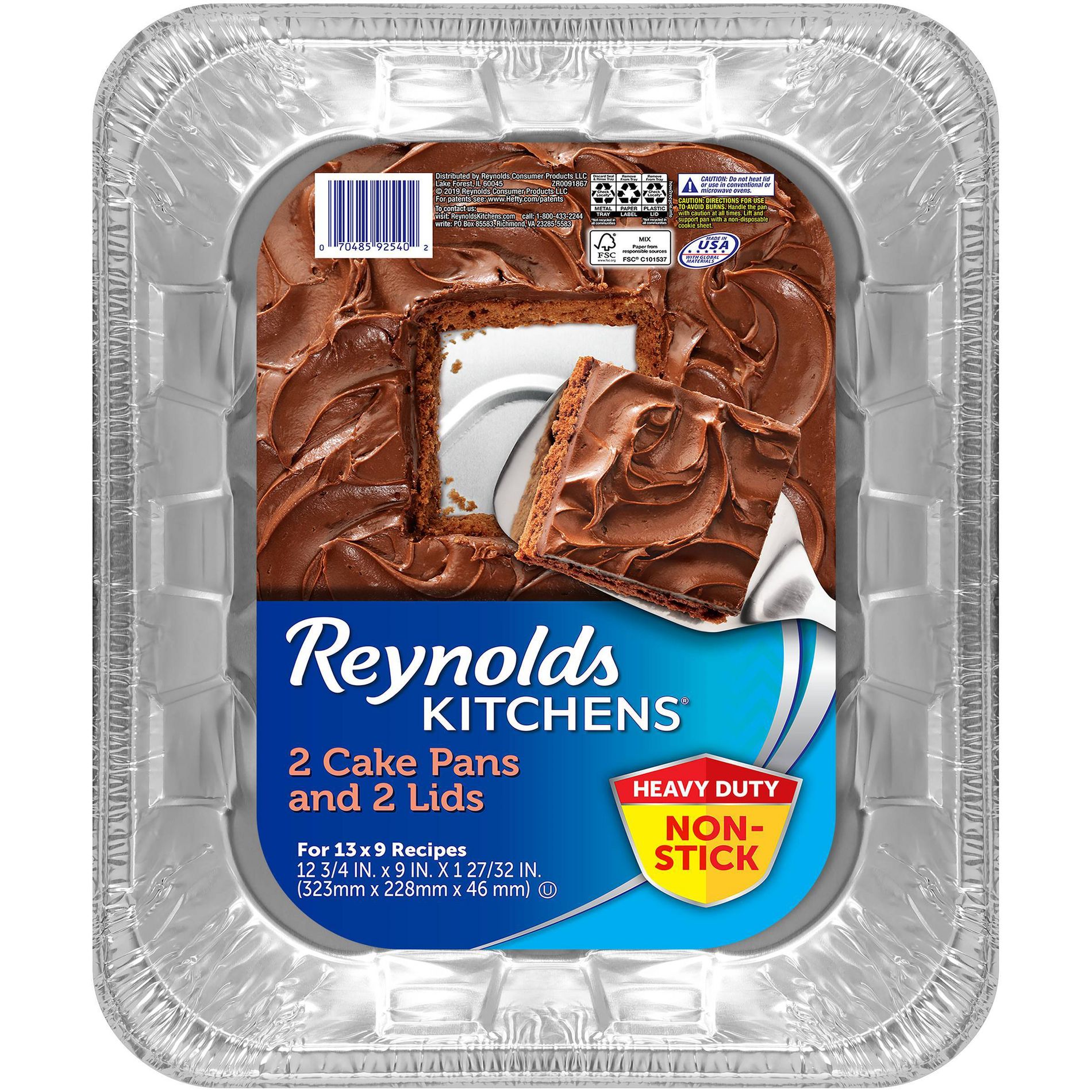 Reynolds Disposable Bakeware cake Pan with Lids - 2ct