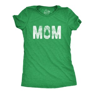 Womens Mom Christmas T Shirt Cute Holiday Spirit Christmas Tree Graphic Novelty Tee - Crazy Dog Women's T Shirt - 1 of 4