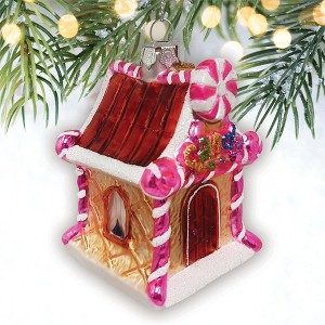 Sweet Treat Cottage Candy Lane House Glass Christmas Ornament| OrnamentallyYou - 1 of 4