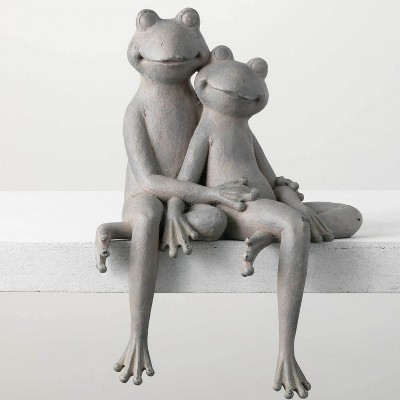 Sullivans Frog Family Figurine 18"H Gray