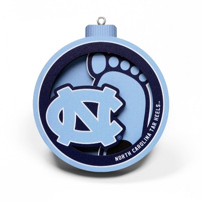 NCAA North Carolina Tar Heels 3D Logo Ornament