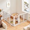 Yaheetech 32″ H Pet Gate with Wood and Wire for Doorway - 2 of 4