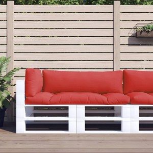 vidaXL Pallet Cushions 3 pcs Red Fabric - 1 of 4