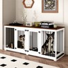 FUFU&GAGA Indoor Furniture Style Dog Kennel with Removable Divider for 2  Dogs - 2 of 4