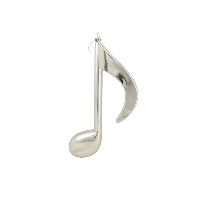 Mark Roberts Products 12" Musical Eighth Note Christmas Ornament - Shiny Silver, 3 of 4