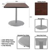 Hampden Furnishings 36" Bennet Collection Square Dining Table Gray/Mahogany - 4 of 4