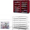 Coucheta 12-Slot Shoe Organizer - Double Row Fabric Storage Cabinet, 6-Tier Space Saver, Brown - 3 of 4