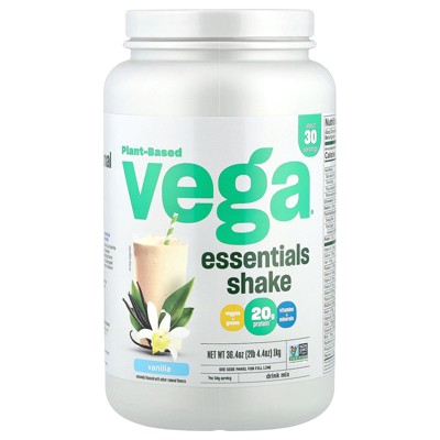 Vega Plant-Based Essentials Shake, Vanilla, 2 lb 4.4 oz (1 kg)
