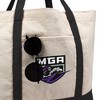 Middle Georgia State University Primary Logo Canvas Tote Bag With External Pocket, Reusable Shoulder Bag for Shopping, School, Beach - 2 of 4