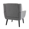 CENGHU Modern Soft Linen Material Ergonomics Accent Chair, Living Room Chair With Black Legs, for Indoor Home - 4 of 4