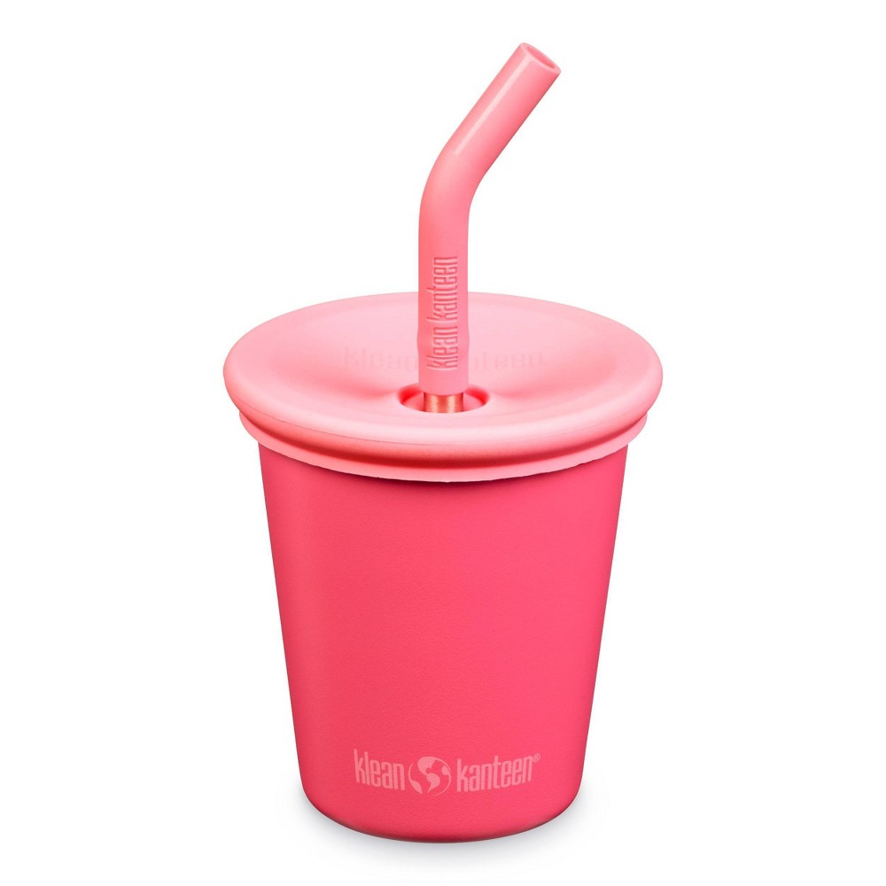Photos - Glass Klean Kanteen 10oz Stainless Steel Kids' Cup with Straw Lid - Rouge Red 