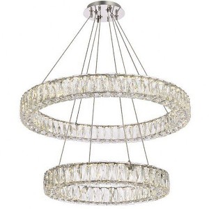 Elegant Lighting Monroe 2 - Light Chandelier in  Chrome - 1 of 4