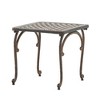 NicBex Modern Powder Coated Iron Outdoor End Table, Black Brush Silver Finish Patio Side Table, Square Outdoor Side Table - 4 of 4