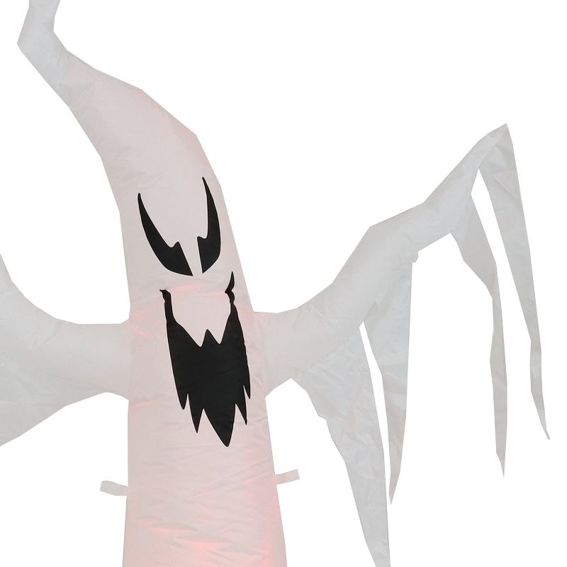 Sunnydaze 58" Self-Inflatable Holiday Spooky Glowing Ghost Outdoor Halloween Lawn Decoration with Red LED Light, 5 of 12