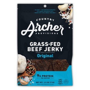 Country Archer All Natural Grass Fed Original Beef Jerky - 2.5oz - 1 of 4