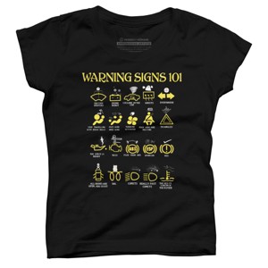 Girl's Design By Humans Car Warning Signs 101 By ZeusSE T-Shirt - 1 of 2