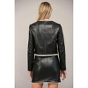Women's Contrast Faux Leather Jacket - Fate - 2 of 4