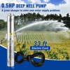 VEVOR Deep Well Submersible Pump, 0.5HP 115V/60Hz, 28gpm Flow 167ft Head, with 33ft Electric Cord, 4\" Stainless Steel Water Pumps, Silver - 3 of 4