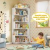 Besiost 5-tier Corner Bookshelf, Space-saving Bookcase Display Storage Shelf - 3 of 4