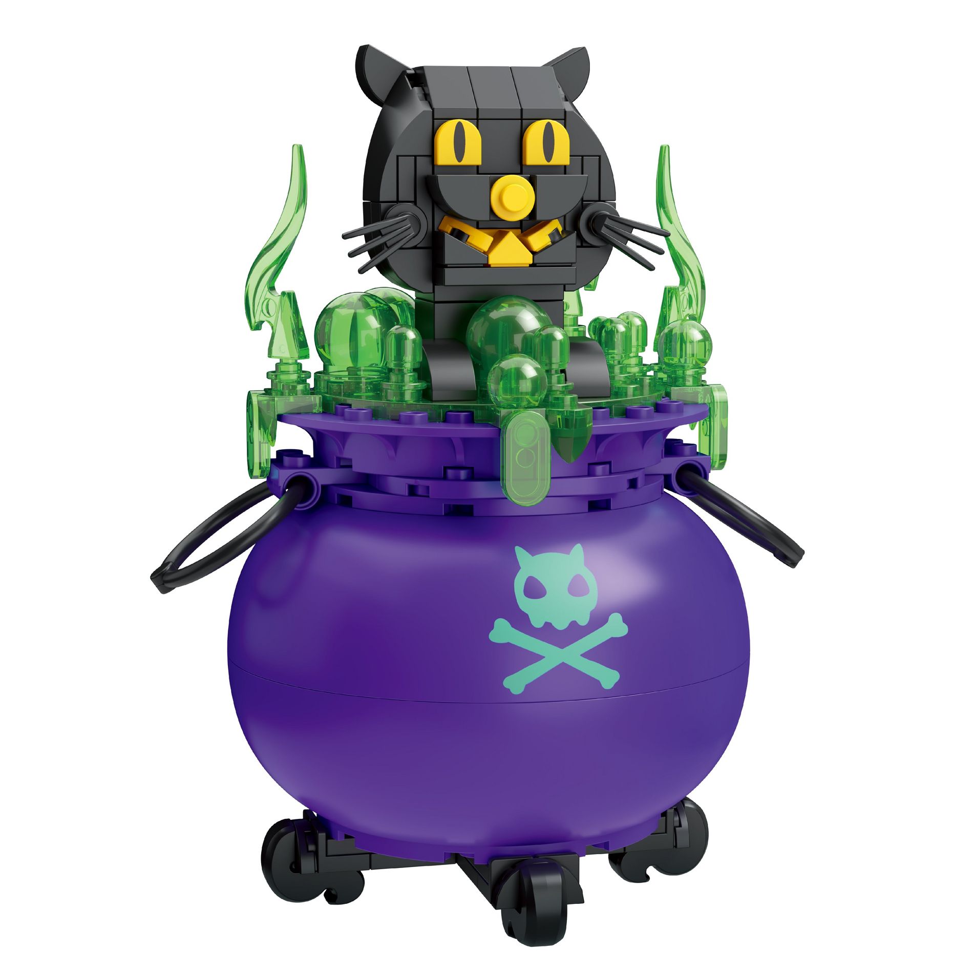 Brickcraft Halloween Cat Cauldron Building Set - 210-Piece Kit - 72830