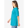 Woman Within Plus Size Perfect Cuffed Elbow-Sleeve Boat-Neck Tee - 4 of 4