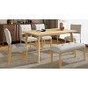 Vynxaria Retro 6-Seater Rectangular Dining Table – Rustic Minimalist Design with Rubberwood Legs for Kitchen & Dining Room - 4 of 4