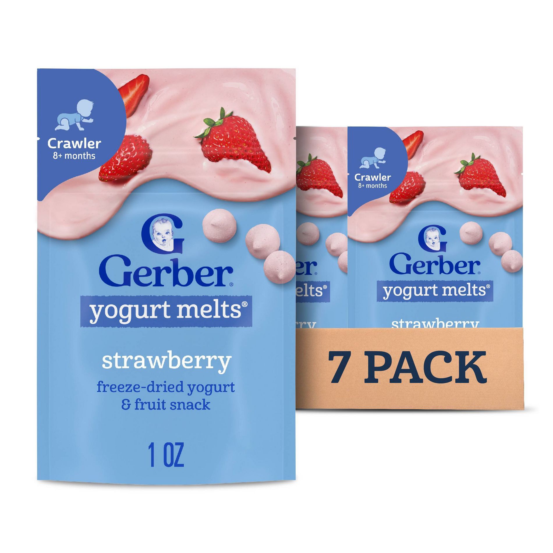 Gerber Strawberry Yogurt Melts Baby Snacks - 7pk